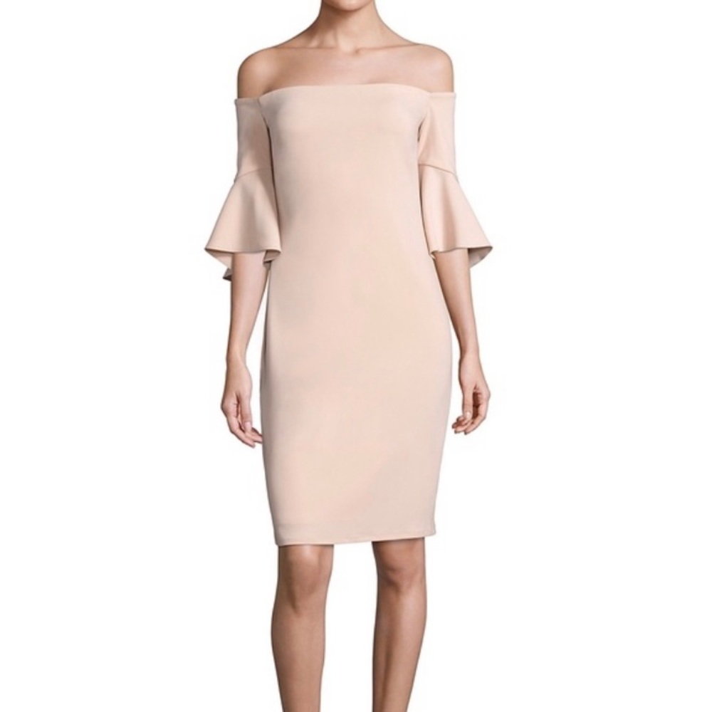 Laundry by Shelli Segal Off Shoulder Dress Pink Sz 8
